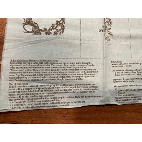 Friendship Quilt a Bit of Quilting History Squares Cotton Fabric Panels Design & - Picture 4 of 8